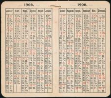 1906 Gaedick bankház kinyitható kártyanaptár címerrel. Litográfia