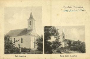 1927 Felcsút, Református és római katolikus templom (EK)