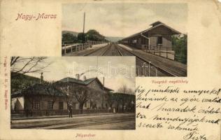 1905 Nagymaros, Visegrádi megállóhely, pályaudvar, vasútállomás (EM)
