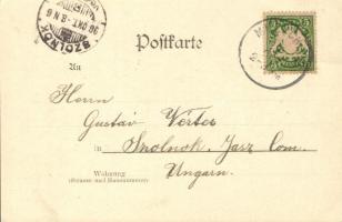 1898 München, Theatinerkirche mit Feldherrnhalle / street view, tram, Theatrine Church, Field Marsha...