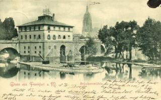 1900 Frankfurt am Main, Brückenmühle / bridge, mill