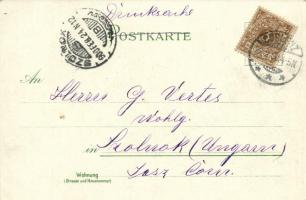 1900 Koblenz, Coblenz; Kastor-Kirche, Kaufhaus / church, department store. Th. Wendisch 199. Art Nou...