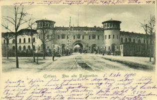 1900 Koblenz, Coblenz; Das alte Mainzerthor / gate, barrier
