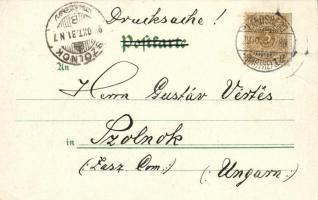 1898 Gorzów Wielkopolski, Landsberg an der Warthe; Post, Pauckschbrunnen, Concordien-Kirche, Kathol....