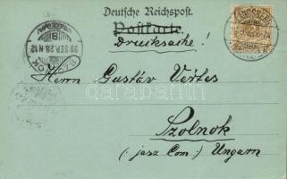 1898 Gorzów Wielkopolski, Landsberg an der Warthe; Warthebrücke / Warta River bridge. O. Schleich Na...