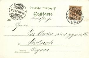 1899 Dresden, Frauenkirche, Kgl. Kunstacademie, Finanz-Ministerium / church, art academy, ministry o...