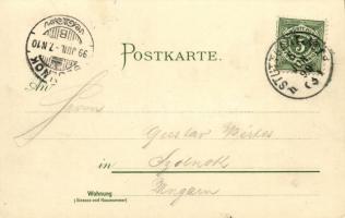 1899 Stuttgart, Marktplatz und Rathaus, Landesgewerbemuseum, Johanneskirche, Jägerhaus und Aussichts...