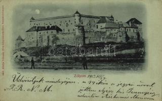 1903 Zólyom, Zvolen; vár este. Ivánszky Elek kiadása / castle at night