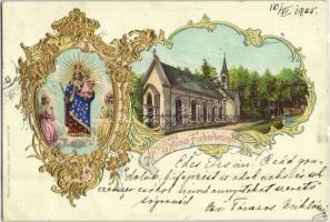 1905 Maria Fieberbründl, Kirche / church. Art Nouveau, golden Emb. litho (fa)
