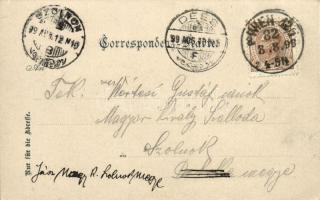 1899 Wien, Vienna, Bécs I. K.u.K. Hof-Oper / operahouse, horse-drawn tram. Edgar Schmidt 3741. (EB)