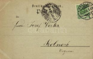 1898 Wroclaw, Breslau; Königl. Universität / university. Otto Malinowski 5 M. (tiny pinhole)