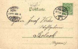 1898 Wroclaw, Breslau; Parthie aus der Promenade (Schweidnitzer Stadtgraben) / promenade, moat. Verl...