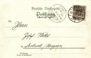 1898 Wroclaw, Breslau; Liebichshöhe, Kaiserl. Post, Schweidnitzerstr., Gouvernements Gebäude, Stadtt...