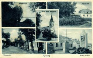 1939 Apostag, Duna, utca, Római katolikus templom, Hősök szobra