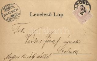 1898 Abony, Indóház, Vasútállomás, Artézi kút, Katolikus templom, Harkányi palota, kastély, Pintér T...