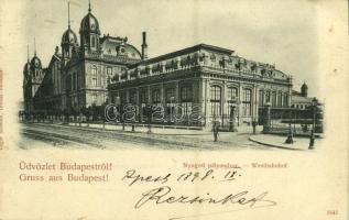 1898 Budapest VI. Nyugati pályaudvar, vasútállomás. Edgar Schmidt 1641. (EK)