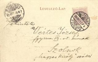 1898 Budapest VI. Nyugati pályaudvar, vasútállomás. Edgar Schmidt 1641. (EK)