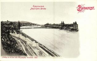 Budapest, Eskü téri híd (Erzsébet királyné híd). litho