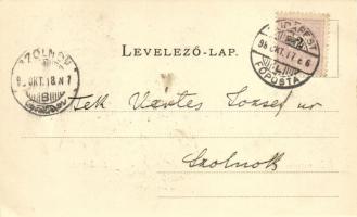 1898 Budapest VIII. Kerepesi út, Népszínház, üzletek, villamos. D. K. Bp. 16. (EK)