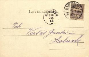 1900 Budapest VIII. Kerepesi út (Rákóczi út), Rókus kórház, lóvasút, villamos, Heller M. üzlete rekl...