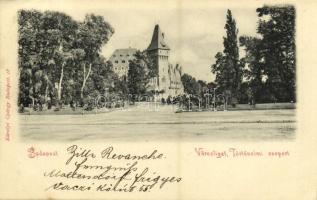1898 Budapest XIV. Városliget, Történelmi csoport, Vajdahunyad vára. Károlyi György kiadása (EK)