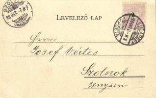 1898 Budapest XIV. Városliget, Történelmi csoport, Vajdahunyad vára. Károlyi György kiadása (EK)