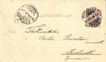 1899 Budapest V. Bazilika, Art Nouveau, litho s: Rosenberger (EB)