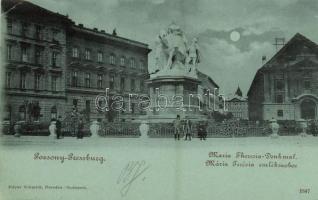 1899 Pozsony, Pressburg, Bratislava; Mária Terézia szobor. Edgar Schmidt 1347. / Maria Theresia Denkmal / Maria Theresa statue, monument (EK)