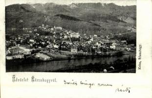 1899 Rózsahegy, Ruzomberok; látkép zsinagógával. Kiadja Kohn / general view with synagogue