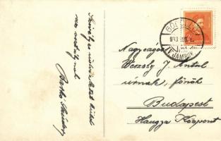 1933 Gödöllő, Cserkész Jamboree / International Scouting Jamboree in Hungary, boy scouts with flags ...