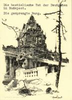 Budapest, Erzsébet híd budai romjai. Második világháború utáni romok. Felelős kiadó: Jánossy Árpád / WWII destructions, ruins in Budapest s: Pfannl Egon