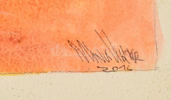 Mónus Viktor(1983-): Minta család 1. Vegyes technika, karton. Jelzett. 35x50 cm