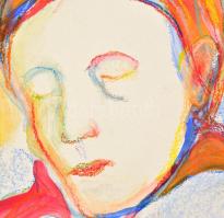 Török Orsolya (1976-2018): Heni. Vegyes technika, karton. Jelzett. 35x50 cm