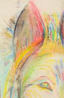 Török Orsolya (1976-2018) Kutya portré IV. Pasztell, karton. Jelzett. 35x50 cm