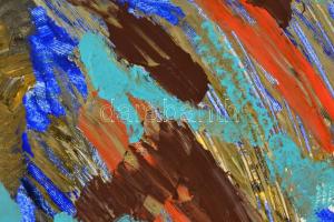 Makrai Bea(1984-): Cím nélkül. Akril, karton. Jelzett. 35x50 cm