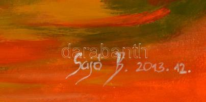 Sajó Boglárka(1970-): Cím nélkül. Akril, karton. Jelzett. 50x70 cm