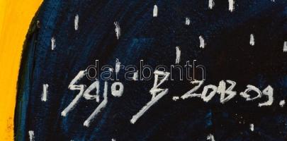 Sajó Boglárka(1970-): Cím nélkül. Akril, karton. Jelzett. 50x70 cm