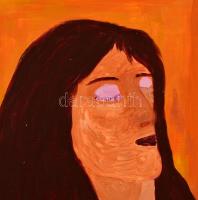 Sajó Boglárka(1970-): Cím nélkül. Akril, karton. Jelzett. 50x70 cm