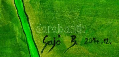 Sajó Boglárka(1970-): Cím nélkül. Akril, karton. Jelzett. 50x70 cm