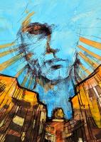 Papp Norbert (1981-): Őrszem. Akril, karton. Jelzett. 70x100 cm