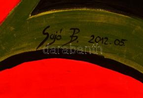 Sajó Boglárka(1970-): Madárka. Akril, karton. Jelzett. 50x70 cm