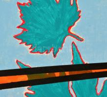 Mikló József (1953-2013): Belém nyilalt az ősz. Akril, karton. Jelzett. 50x70 cm