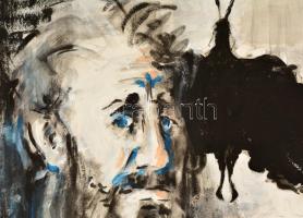 Bekő Judit (1955-): Tesztek. Akril, karton. Jelzett. 70x100 cm