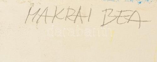 Makrai Bea(1984-): Cím nélkül. Akril, karton. Jelzett. 70x100 cm