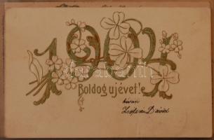 34 db 1900 körüli szecessziós képeslap kis albumban / 34 art / thematic postcards from about 1900 in...