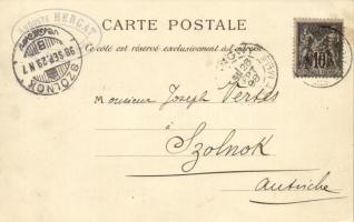 1898 French military infantry. Lith. H. Christophe litho (EK)