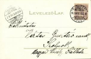 1900 Húsvéti Üdvözlet! / Easter greeting, chicken, litho