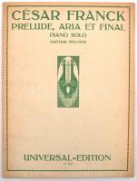Caesar Frank: Prelude, aria et final zongorára, Kottafüzet.