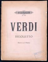 cca 1900 Verdi: Rigoletto zongoraátirat, Kottafüzet.