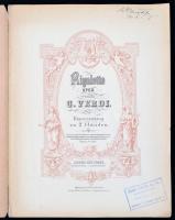 cca 1900 Verdi: Rigoletto zongoraátirat, Kottafüzet